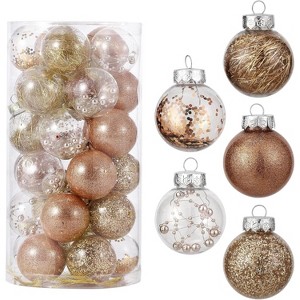 30 Pcs Christmas Ball Ornaments, 2.36 Inch/6 Cm Shatterproof Decorative Baubles, Christmas Tree Ball for Holiday Wedding Party Decoration - 1 of 4