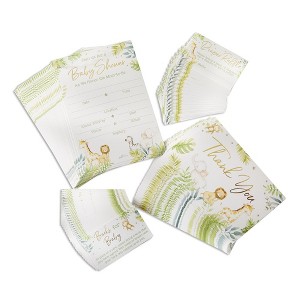 Kate Aspen Safari Baby Shower Invitation & Thank You Card Bundle (Set of 20) | 28597NA - 1 of 4