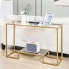 Costway 48'' 2-Tier Console Entryway Behind Couch Table for Living Room Hallway - 2 of 4