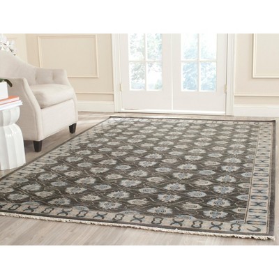 Gray Hand-Knotted Wool 6' x 9' Area Rug