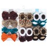 Hudson Baby Infant Girl Headband and Socks Giftset, Fall Leopard, One Size - 2 of 4