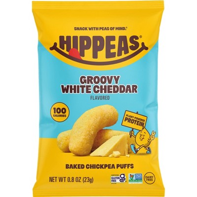 Hippeas Groovy White Cheddar Puffed Snacks 6.4oz/8ct