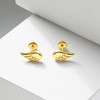 Girls' Angel Wings Screw Back 14k Gold Earrings - In Season Jewelry - image 4 of 4