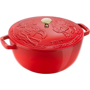 Staub Cast Iron Essential French Oven, Dutch Oven, 5-quart, serves 5-6, Made in France,  with Horse Lid - 1 of 4