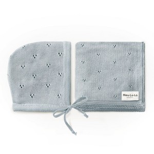 Luxury Organic Cotton Baby Swaddle Receiving Blanket + Hat Gift Set for Newborns and Infant Boys and Girls - 1 of 4