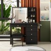 FUFU&GAGA Vanity Table Set With Lighted  Mirror and Charging Station - 3 of 4
