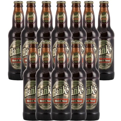 Hank's Genuine Gourmet Birch Beer, 12 fl oz Bottles – Premium Craft Soda with Rich, Robust Flavor – Authentic Northeast Recipe, Pack of 12