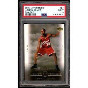 LeBron James Rookie Card 2003 Upper Deck LeBron James Box Set #27 PSA 9 - 1 of 2