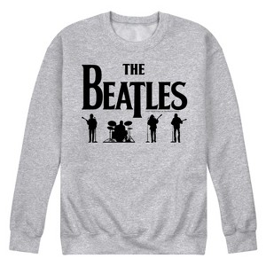 Men's - The Beatles - Silhouettes Black -Men's Crew Fleece Sweatshirt Graphic Fleece Sweatshirt - 1 of 4