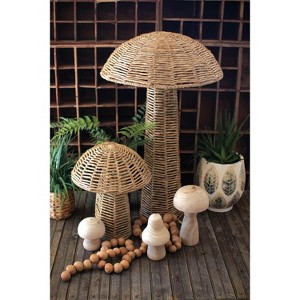 Natural Woven Seagrass Mushroom Decor Set of 2 - 36.5" Tall by Kalalou - 1 of 4