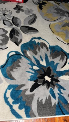 World Rug Gallery Modern Floral Design Gray 6'6