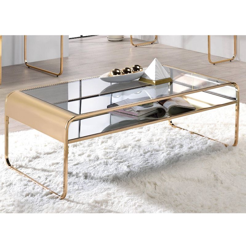 Milrix Coffee Table with Glass Top - miBasics, 3 of 6