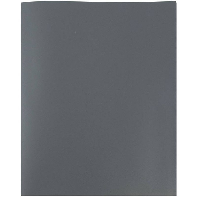 JAM 6pk 2 Pocket Plastic Folder - Gray, 6 of 7