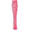 Memoi Women's Pretty Pups Bamboo Blend 8-15mmHg Graduated Compression Socks Pink 9-11 - 2 of 4