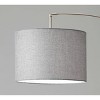 3-Arm Bowery Arc Lamp Brushed Steel - Adesso: Adjustable, Overhead Lighting with Marble Base - 4 of 4
