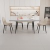 NicBex 47"-63" Dining Table Set for 4 Modern Extendable White Dining Table with 4 Chairs for Dining Room, Beige - 2 of 4