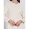 Hobemty Women's Tweed A-Line Long Sleeve Vintage Work Flare Dress - 4 of 4