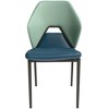 LeisureMod Eclat Collection Modern  Upholstered Leather Dining Chair in Brown - 4 of 4