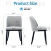 GustoWave Dining Chairs Set of 2, Upholstered Fabric Side Chairs with Padded Seat and Wood Legs, Modern Dining Room Chairs - 2 of 4