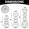 Mela Artisans Lainon Handcrafted Metal Candleholders, Set of 3 – Available in 3 Colors - 4 of 4