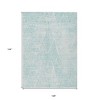 Aqua And Ivory Geometric Washable Indoor Outdoor Area Rug - 3 of 4