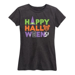 Women's - Disney - Happy Halloween Short Sleeve Graphic T-Shirt - 1 of 4