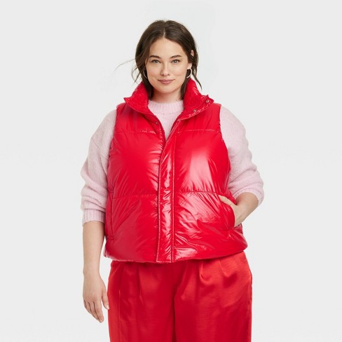 Womens red vest hot sale with hood