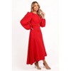Petal and Pup Womens Ginnee Puff Sleeve Cutout Midi Dress - 2 of 4