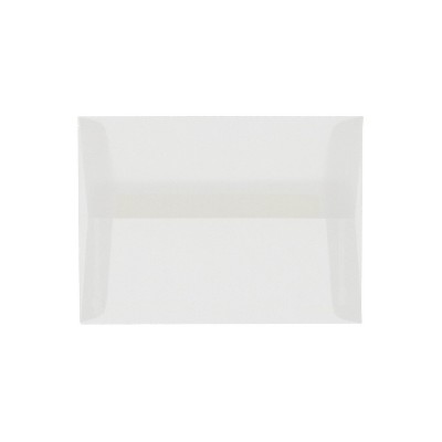 JAM Paper A6 Translucent Vellum Invitation Envelopes 4.75 x 6.5 Clear 50/Pack (13756I)