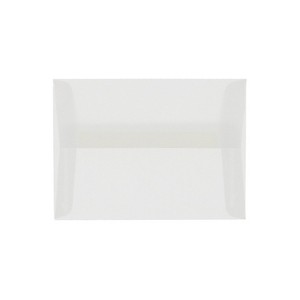 JAM Paper A6 Translucent Vellum Invitation Envelopes 4.75 x 6.5 Clear 50/Pack (13756I) - 1 of 4