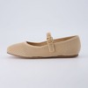 CUSHIONAIRE Women's Petal Mary Jane Knit Flat – Stretchy Textured Fabric, Adjustable Strap, Memory Foam, Available in Wide Widths - 2 of 4