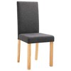 vidaXL Dining Chairs, 2 Pcs, Dark Gray Fabric - 2 of 4