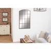 Metal Window Pane Inspired Wall Mirror with Arched Top Copper - Olivia & May - 2 of 4