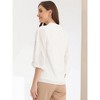 Allegra K Women's V Neck Split Sleeve Business Casual Chiffon Blouse - 3 of 4