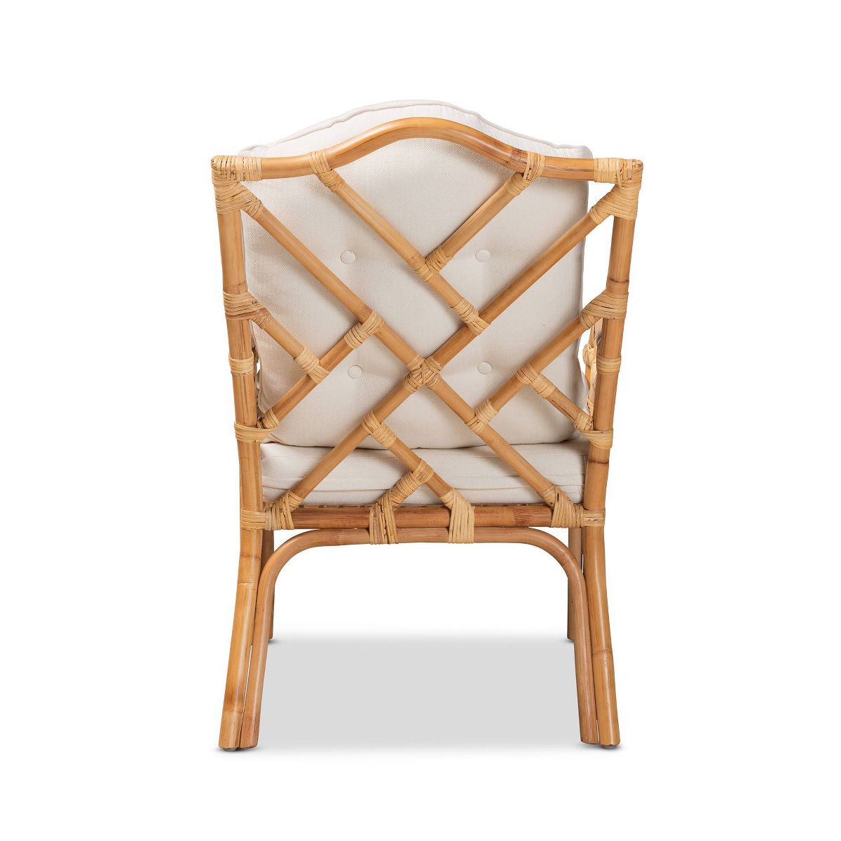 Sonia Rattan Armchair Natural/White - bali & pari - thumbnail 4