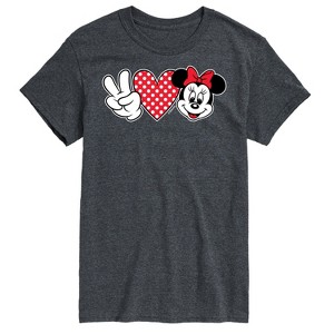 Men's - Disney - Peace Love Minnie Short Sleeve Graphic T-Shirt - 1 of 4