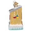 Old World Christmas Blown Glass Ornament for Christmas Tree, Ice Fishing Shanty - 2 of 4