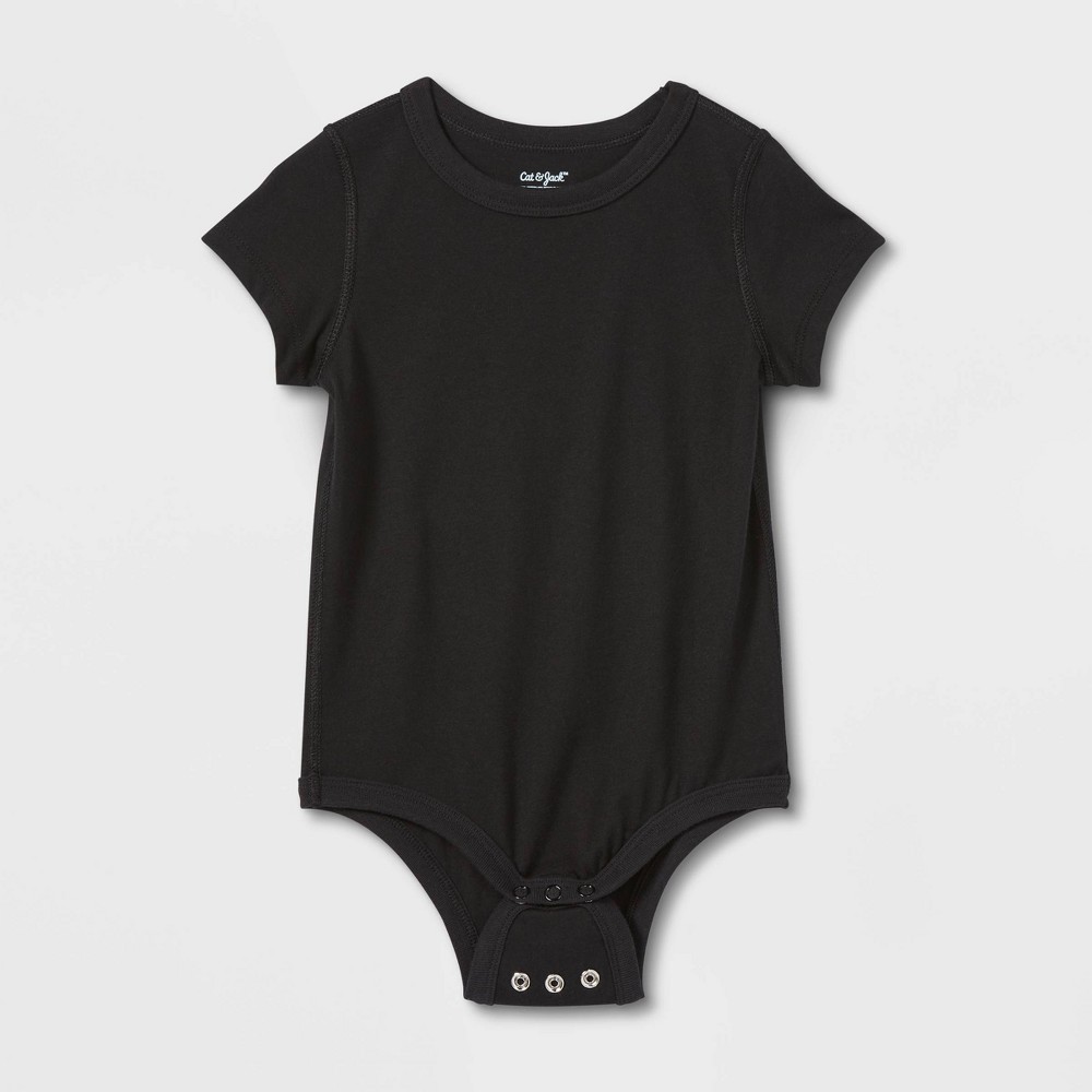 Toddler Kids' Short Sleeve Bodysuit - Cat & Jack™ Black Size  4T