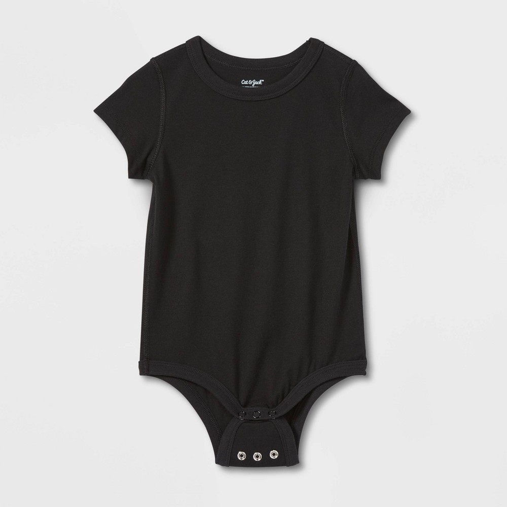 Toddler Kids' Short Sleeve Bodysuit - Cat & Jack™ Black 2T