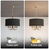 YANSUN Modern 5-Light Gold Chandelier with Black Drum Shade E12 Base for Dining Rooms Living Rooms (Light Bulbs Not Included) - 4 of 4