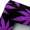 Purple maple leaf pattern bedding set TWIN size, suitable for both men and women, romantic and elegant four piece set - 3 of 4
