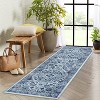 Entryway Runner Rug – Washable, Vintage Low-Pile Stain-Resistant, Soft Thin Non-Slip Carpet for Kitchen, Bedroom & Bathroom - 3 of 4