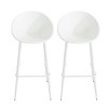 Coolbibila-Patio Bar Stools Set Of 2, Armless Patio Chairs Made Of Plastic/Resin + Iron, Patio Accent Chairs With Modern Design - 2 of 4