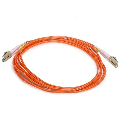 Monoprice Fiber Optic Cable - 3 Meter - Orange | LC to LC OM1, 62.5/125 Type, Multi Mode, Duplex