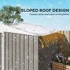 Resenkos Storage Garden Shed,Garden Sheds,8 x 4ft Outdoor Garden Shed, Metal Shed with Air Vents and Lock, - 2 of 4