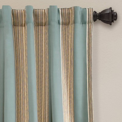 Set of 2 Julia Striped Light Filtering Window Curtain Panels – Lush