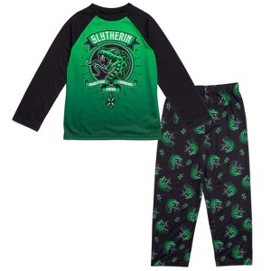 Harry Potter Hufflepuff Ravenclaw Slytherin Gryffindor Girls Pajama Shirt and Pants Little Kid to Big Kid - 1 of 4
