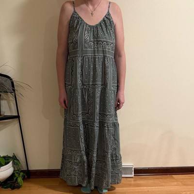Women's Bandana Print Swim Cover Up Dress - Shade & Shore Green : Target
