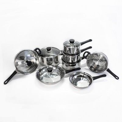 BergHOFF CooknCo 14Pc Stainless Steel Cookware Set