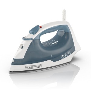 BLACK+DECKER Easy Steam Compact Iron for Clothes, Automatic Shutoff, Nonstick Plate, Light Weight, 1200 Watts - 1 of 4